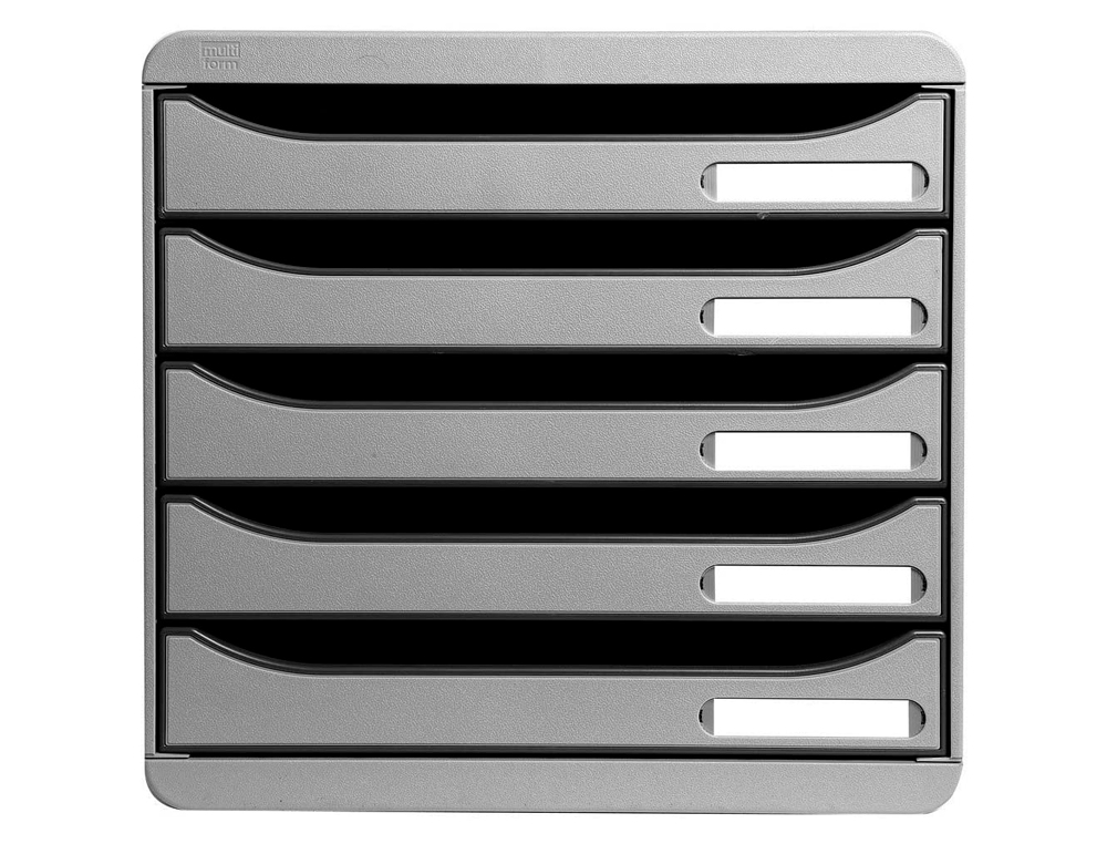 MODULE CLASSEMENT EXACOMPTA BIG BOX 5 TIROIRS A4+ MONOBLOC SUPERPOSABLE BUTÉE SÉCURITÉ 347X278X271MM COLORIS GRIS