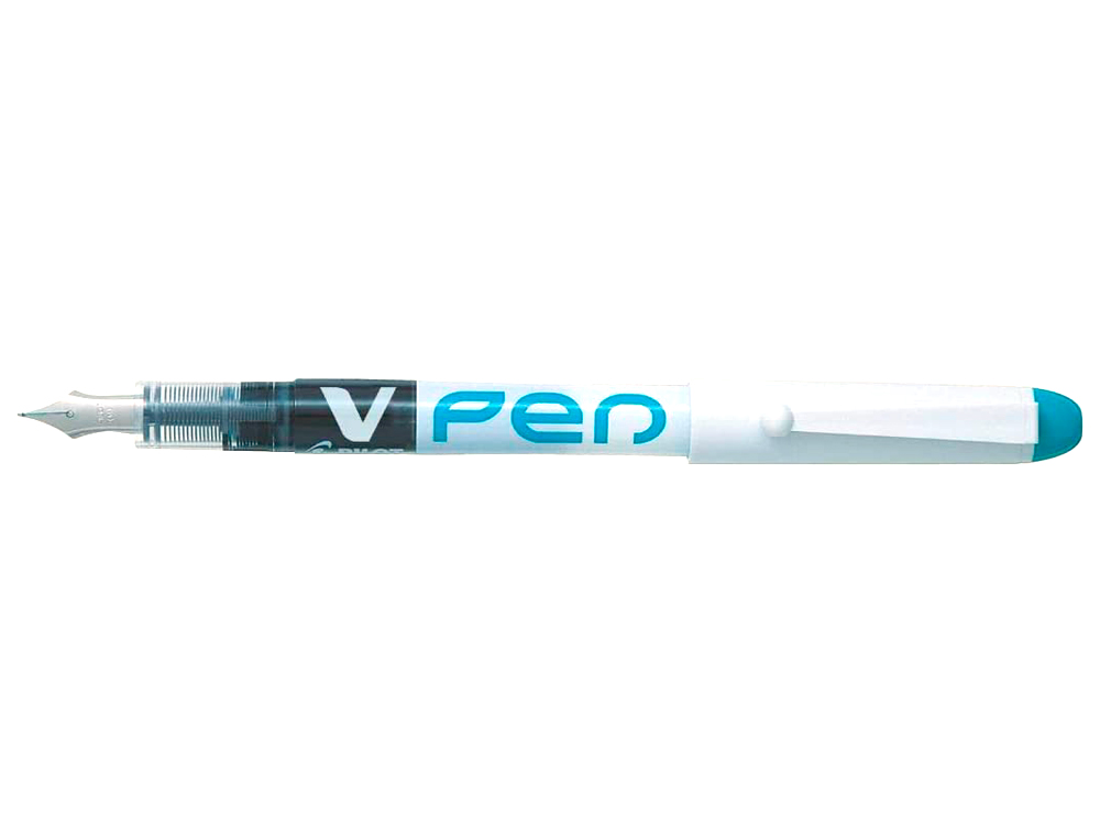 STYLO-PLUME PILOT V PEN JETABLE POINTE MOYENNE RÉGULATEUR DÉBIT ENCRE LIQUIDE VISIBLE COLORIS TURQUOISE