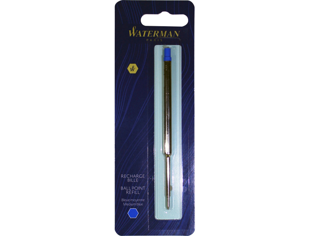 RECHARGE WATERMAN STYLO-BILLE MAXIMA LARGEUR MOYENNE COLORIS BLEU
