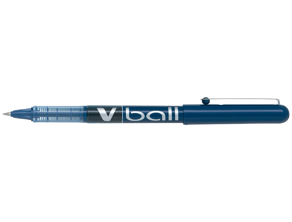 ROLLER PILOT VBALL 5 ÉCRITURE FINE 0.3MM ENCRE LIQUIDE NIVEAU VISIBLE RÉGULATEUR DÉBIT CLIP MÉTAL COLORIS BLEU