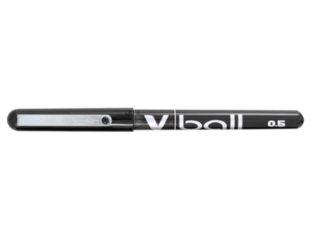 ROLLER PILOT VBALL 5 ÉCRITURE FINE 0.3MM ENCRE LIQUIDE NIVEAU VISIBLE RÉGULATEUR DÉBIT CLIP MÉTAL COLORIS NOIR