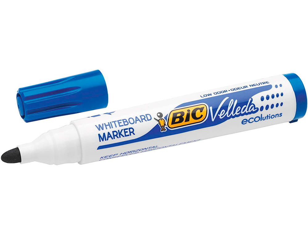 MARQUEUR BIC VELLEDA 1701 EFFAABLE POINTE OGIVE TRAC 1-5MM ENCRE BASE ALCOOL INODORE CORPS PLASTIQUE BLEU
