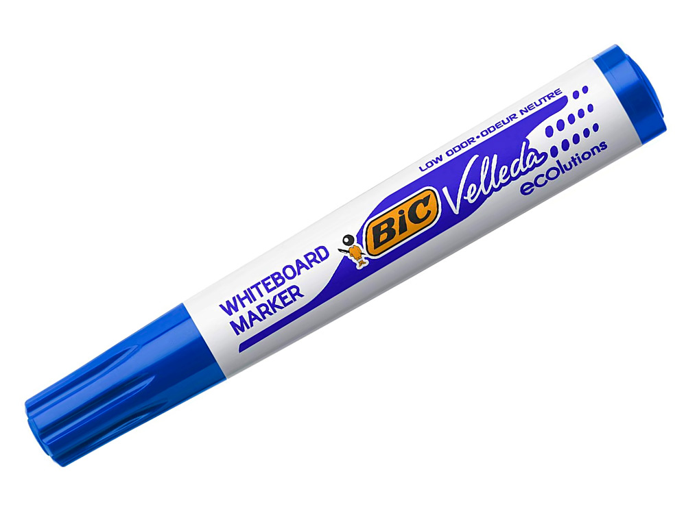 MARQUEUR BIC VELLEDA 1701 EFFAABLE POINTE OGIVE TRAC 1-5MM ENCRE BASE ALCOOL INODORE CORPS PLASTIQUE BLEU