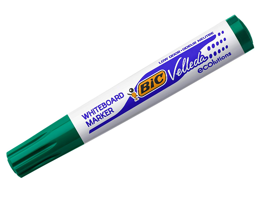 MARQUEUR BIC VELLEDA 1701 EFFAÇABLE POINTE OGIVE TRACÉ 1.5MM ENCRE BASE ALCOOL INODORE CORPS PLASTIQUE VERT