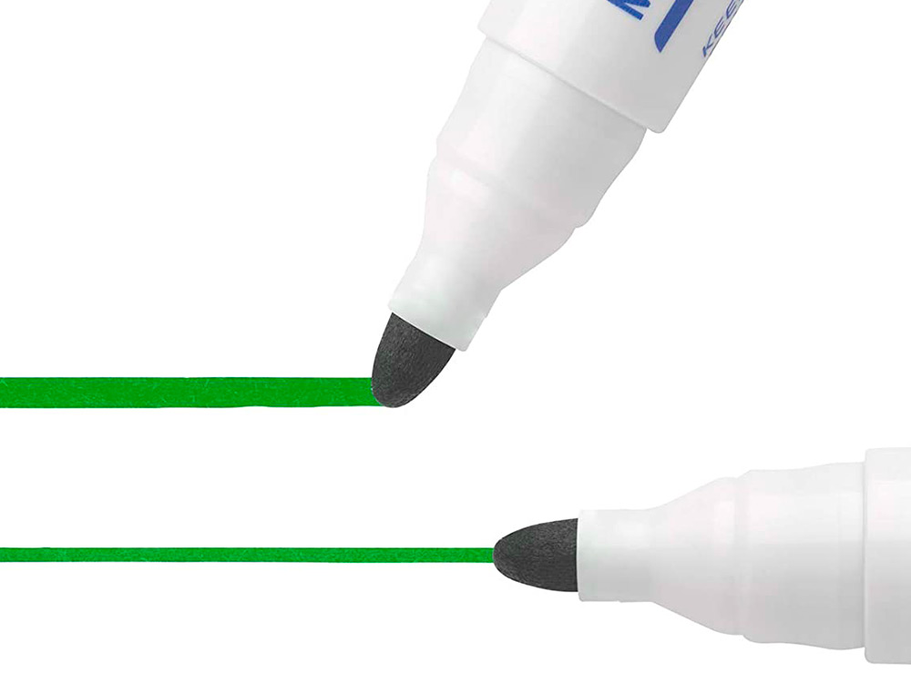 MARQUEUR BIC VELLEDA 1701 EFFAÇABLE POINTE OGIVE TRACÉ 1.5MM ENCRE BASE ALCOOL INODORE CORPS PLASTIQUE VERT