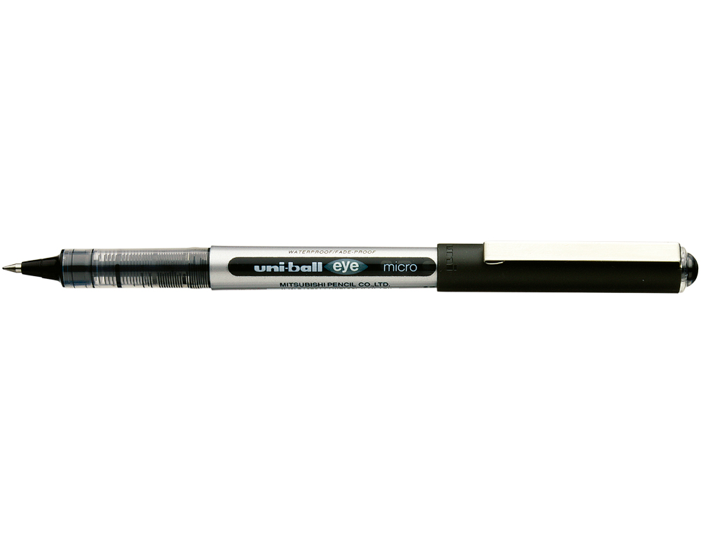 ROLLER UNIBALL UB-150 EYE ÉCRITURE FINE 0.3MM DOUBLE NIVEAU ENCRE LIQUIDE VISIBLE RÉGULATEUR DÉBIT COLORIS NOIR