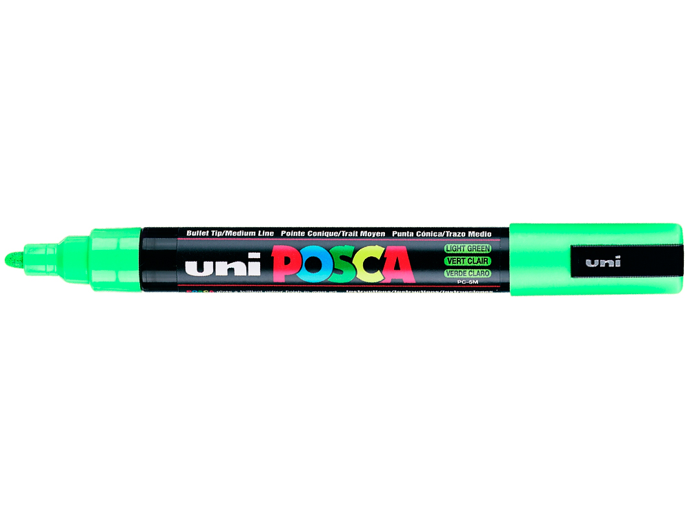 MARQUEUR POSCA PC5M GOUACHE ENCRE INODORE TOUTES SURFACES POINTE MOYENNE CONIQUE COULEUR OPAQUE COUVRANTE VERT CLAIR