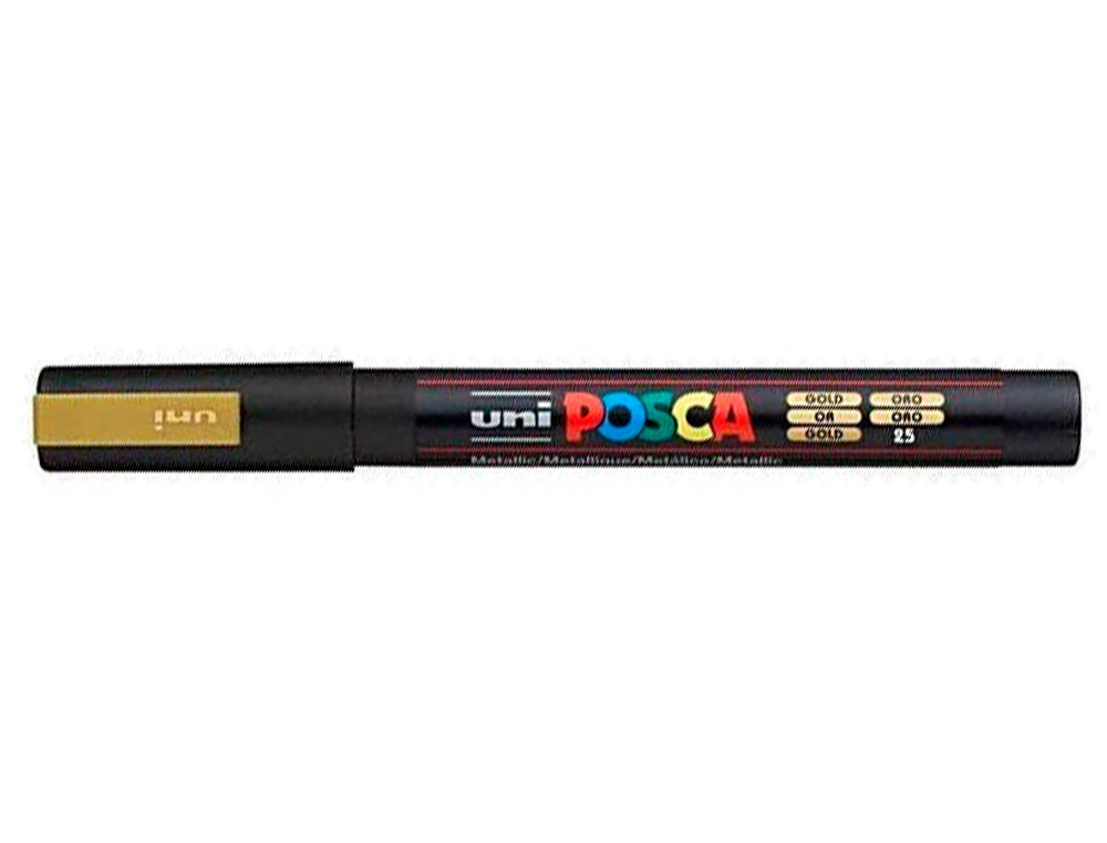 MARQUEUR POSCA PC3M GOUACHE ENCRE INODORE TOUTES SURFACES POINTE FINE CONIQUE COULEUR OPAQUE COUVRANTE OR