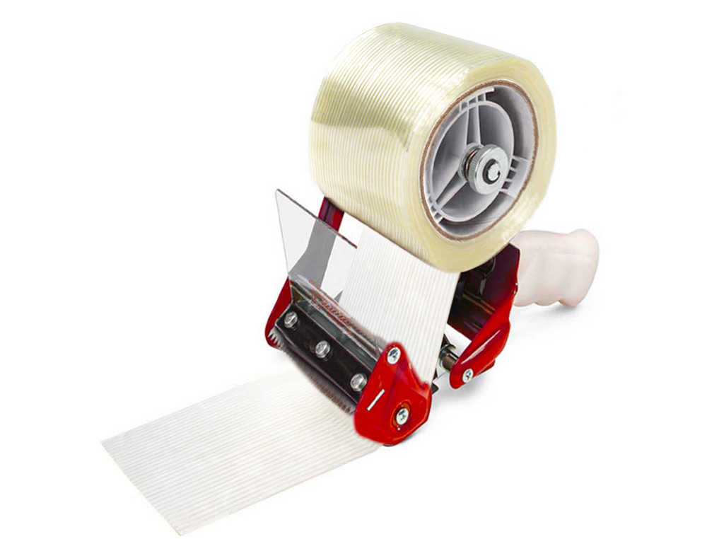 RUBAN ADHESIF ARME Q-CONNECT IMPERMEABLE FILS POLYESTER POUR RENFORCER EMBALLAGES PRODUITS TRES LOURDS 50MMX50M