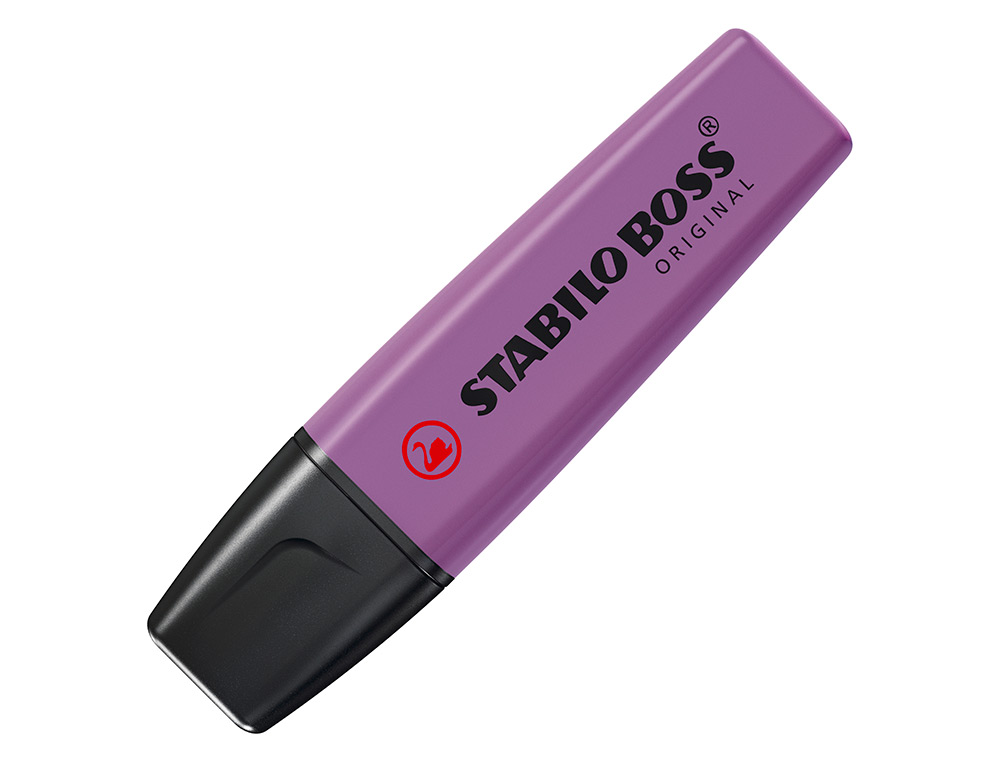 SURLIGNEUR STABILO BOSS TRACÉ 2/5MM POINTE BISEAUTÉE ENCRE UNIVERSELLE BASE EAU RÉSISTANTE LUMIÈRE COLORIS LAVANDE