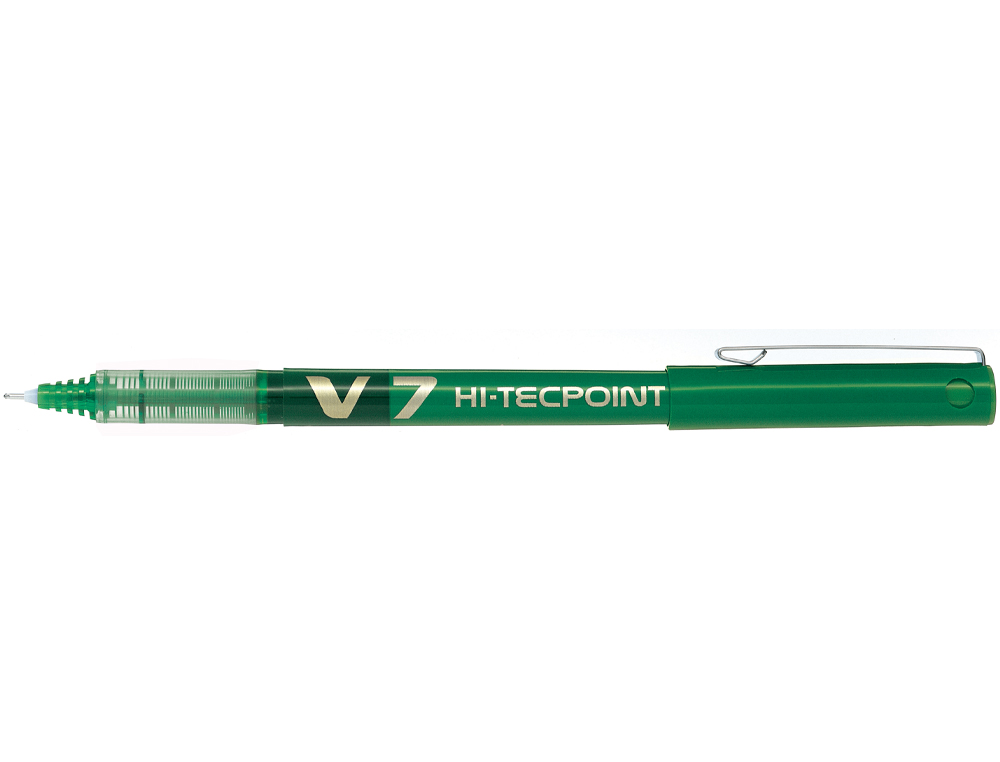 STYLO PILOT V7 CRITURE MOYENNE 0.7MM CLIP MTAL ENCRE LIQUIDE NIVEAU VISIBLE POINTE INDFORMABLE TRAIT 0.5 MM COL VERT