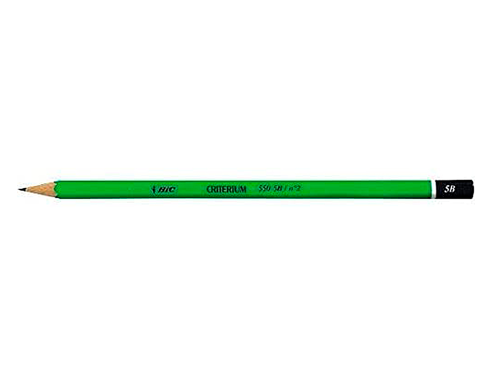 CRAYON GRAPHITE BIC CRITÉRIUM 550 5B BOIS HEXAGONAL TÊTE TREMPÉE BAGUÉE EXCELLENTE TAILLABILITÉ