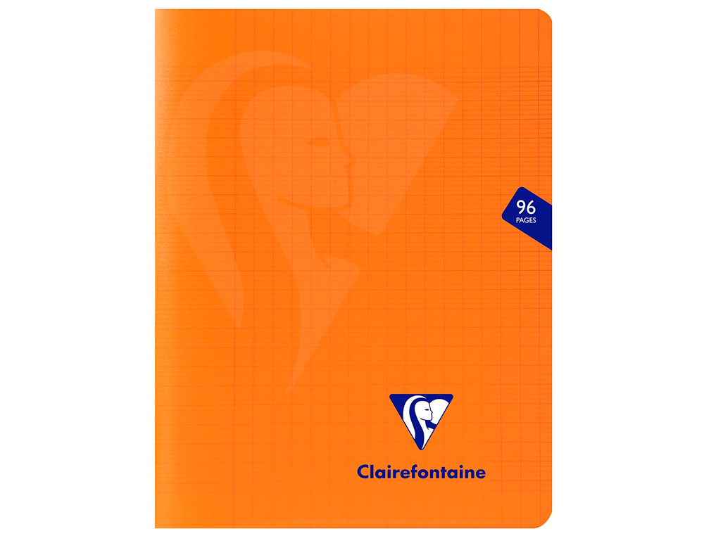 CAHIER PIQUÉ CLAIREFONTAINE MIMESYS COUVERTURE POLYPROPYLÈNE A5+ 17X22CM 96 PAGES 90G RÉGLURE SÉYÈS COLORIS ORANGE