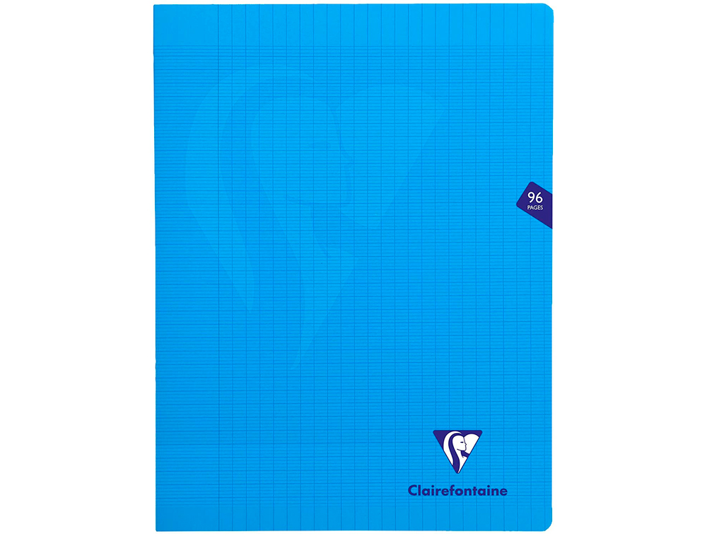 CAHIER PIQU CLAIREFONTAINE MIMESYS COUVERTURE POLYPROPYLNE A4+ 24X32CM 96 PAGES 90G RGLURE SYS COLORIS BLEU
