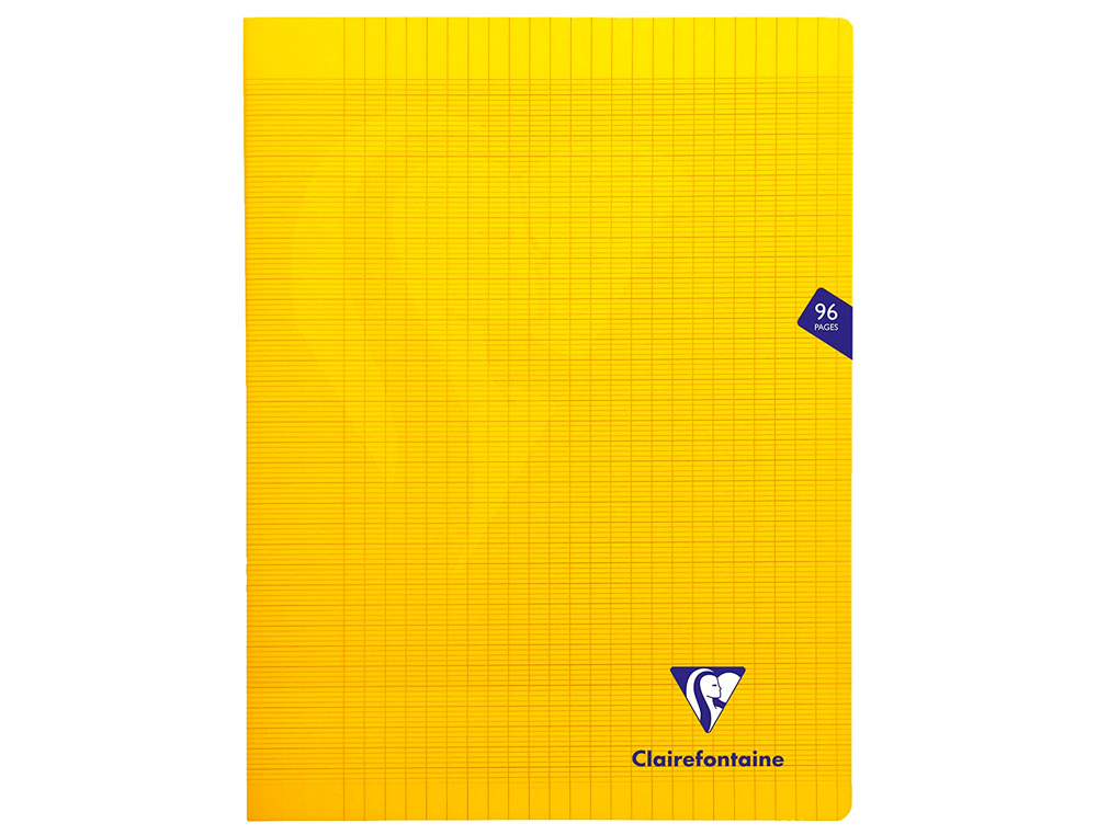CAHIER PIQU CLAIREFONTAINE MIMESYS COUVERTURE POLYPROPYLNE A4+ 24X32CM 96 PAGES 90G RGLURE SYS COLORIS JAUNE