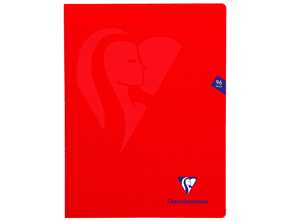 CAHIER PIQUÉ CLAIREFONTAINE MIMESYS COUVERTURE POLYPROPYLÈNE A4+ 24X32CM 96 PAGES 90G RÉGLURE SÉYÈS COLORIS ROUGE