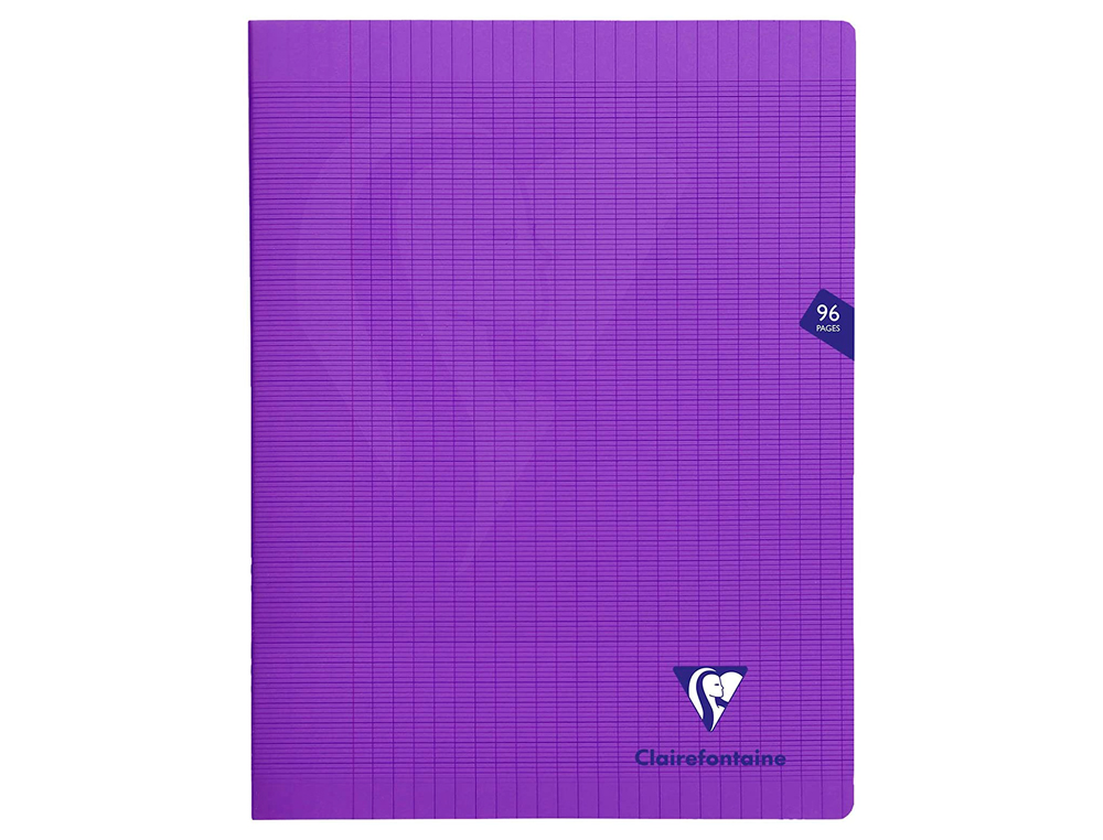 CAHIER PIQUÉ CLAIREFONTAINE MIMESYS COUVERTURE POLYPROPYLÈNE A4+ 24X32CM 96 PAGES 90G RÉGLURE SÉYÈS COLORIS VIOLET