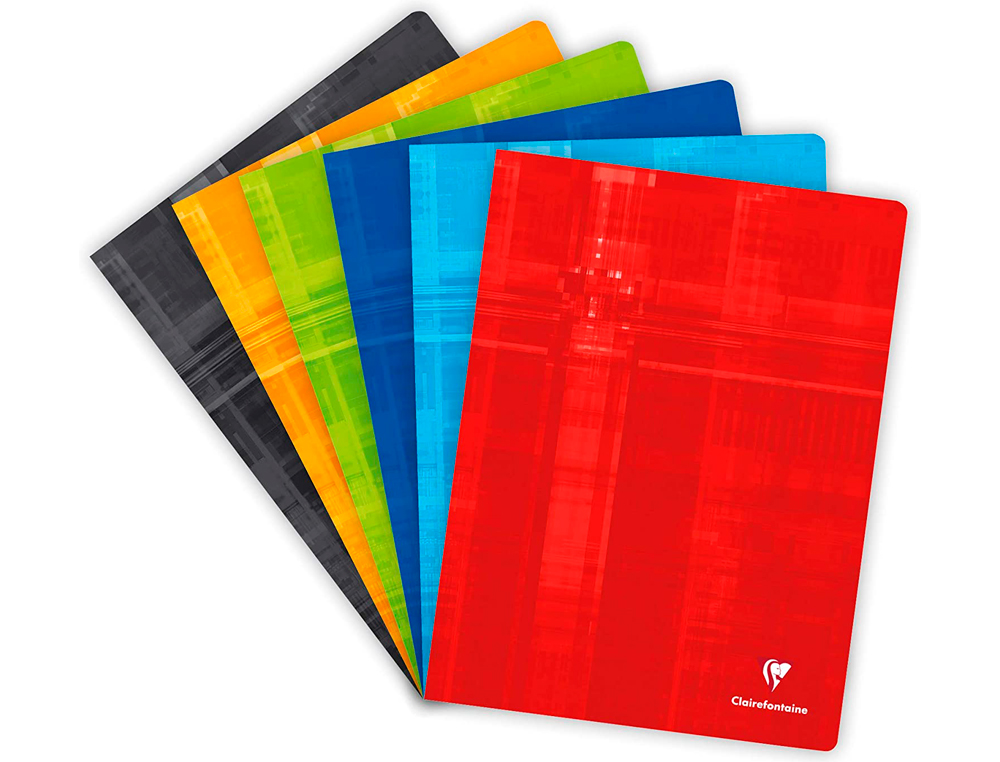 CAHIER PIQUÉ CLAIREFONTAINE A+ 24X32CM 48 PAGES 90G QUADRILLAGE 5MM COLORIS ASSORTIS