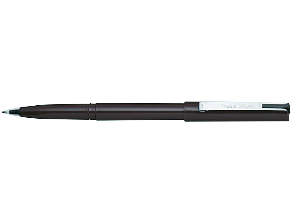 STYLO-FEUTRE PENTEL JM20 PLUME DESSIN ÉCRITURE POINTE PLASTIQUE SOUPLE AGRAFE MÉTAL ENCRE NOIRE