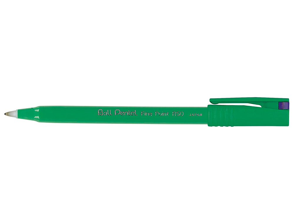 FEUTRE ROLLER BALL PENTEL R50 BILLE POINTE PLASTIQUE ÉCRITURE MOYENNE 0.4MM COLORIS BLEU