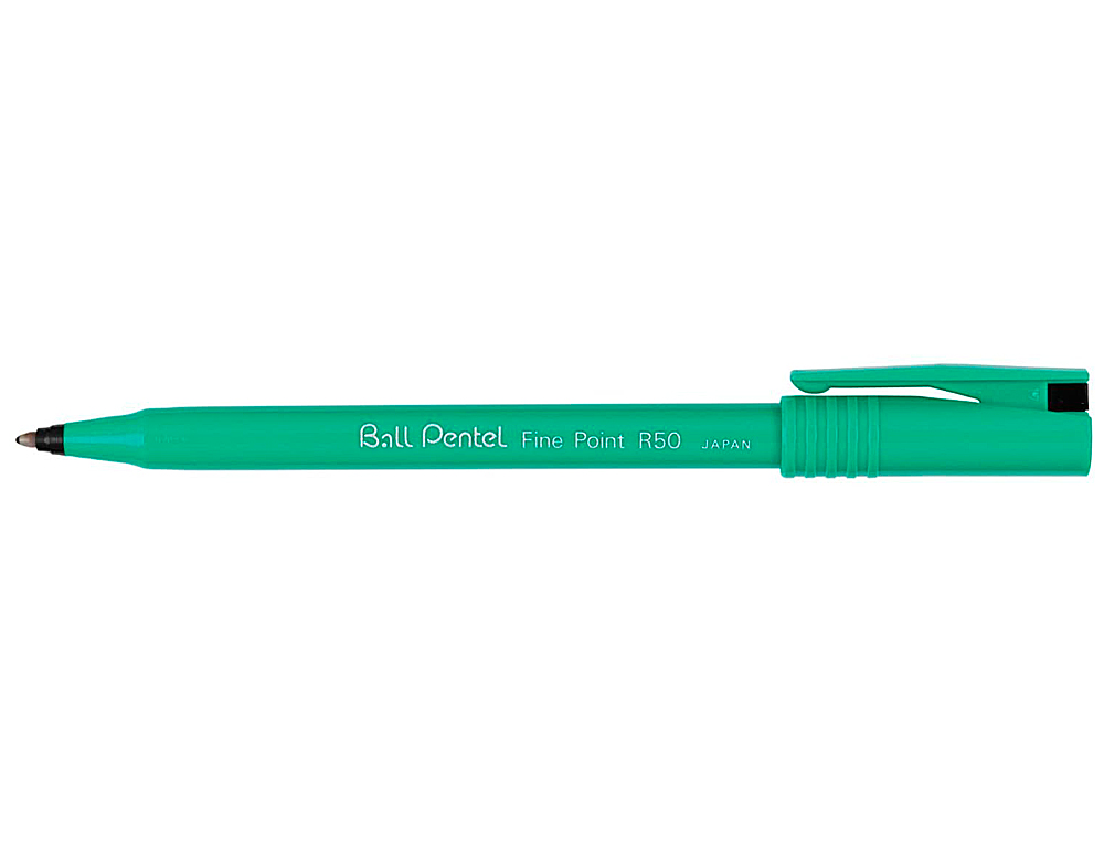 FEUTRE ROLLER BALL PENTEL R50 BILLE POINTE PLASTIQUE ÉCRITURE MOYENNE 0.4MM COLORIS NOIR