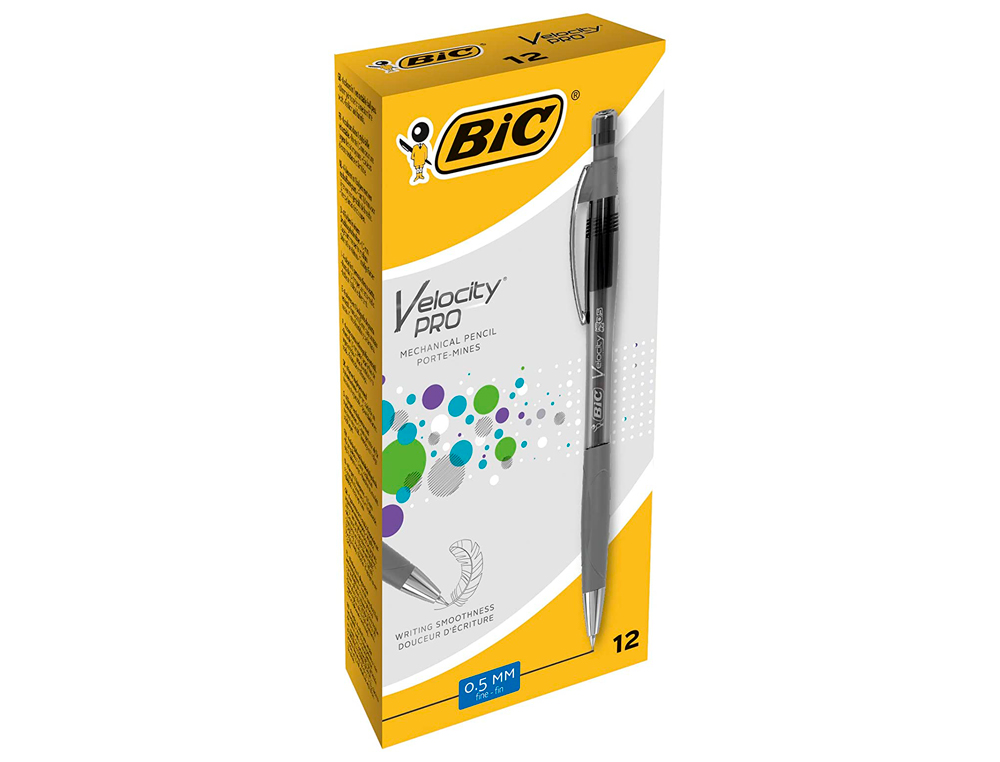 PORTE-MINE BIC VELOCITY CORPS TRANSPARENT CANON RÉTRACTABLE GOMME CAPUCHON PROTECTEUR AMORTISSEUR ANTI-CASSE MINE