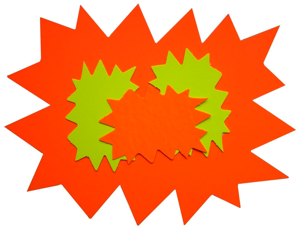 ÉTIQUETTE AFFICHAGE APLI AGIPA ÉCLATÉ EFFAÇABLE 80X120MM CARTON FLUO 780G ASSORTIMENT JAUNE/ORANGE LOT 10 UNITÉS