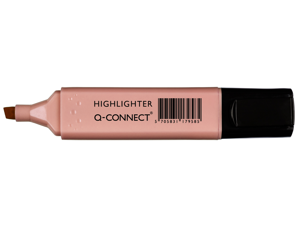 SURLIGNEUR Q-CONNECT PASTEL TRAC 2/5 MM POINTE BISEAUTE COLORIS ROSE
