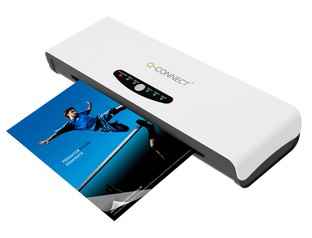 PLASTIFIEUSE Q-CONNECT PROFESSIONNELLE CHAUD/FROID A3 75/250MC 4 ROULEAUX TEMPÉRATURE RÉGLABLE VITESSE 300MM/MIN