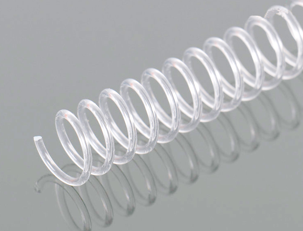 SPIRALE Q-CONNECT PLASTIQUE TRANSPARENT 32 5:1 100F CALIBRE 1.8MM DIAMÈTRE 14MM BOÎTE 100 UNITÉS