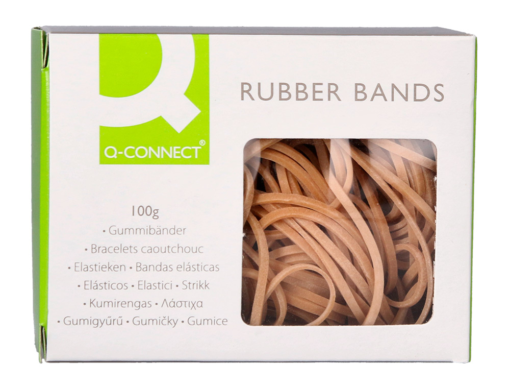 BRACELET CAOUTCHOUC Q-CONNECT N.10 100X3MM BOÎTE FENÊTRE DE 100G