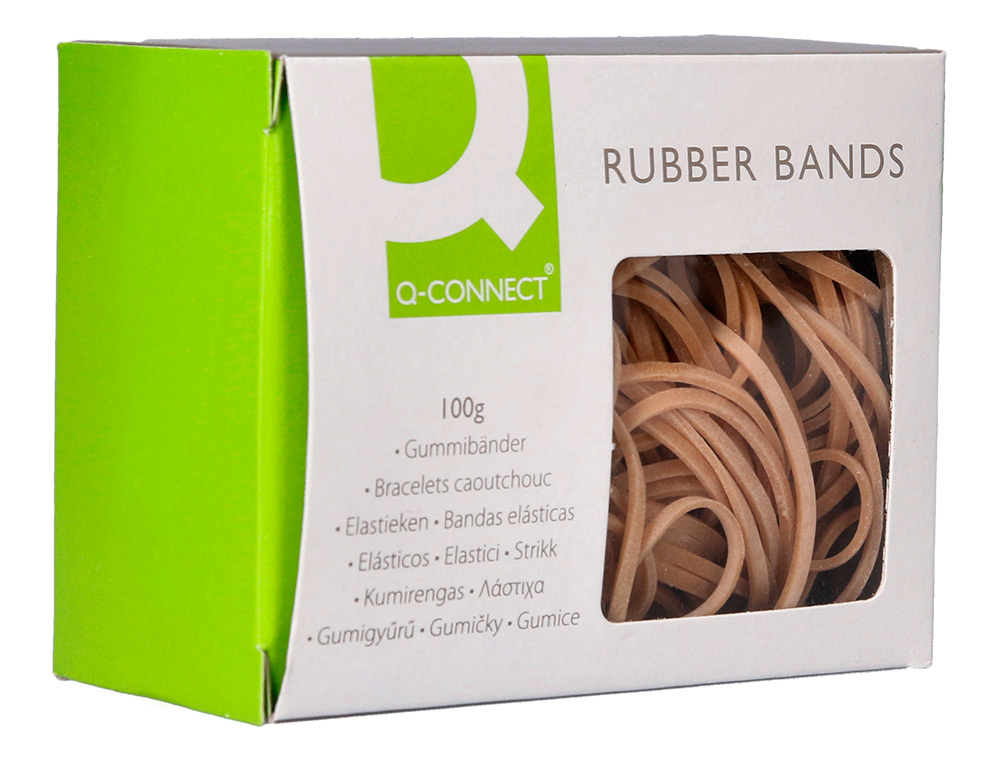 BRACELET CAOUTCHOUC Q-CONNECT N.10 100X3MM BOÎTE FENÊTRE DE 100G