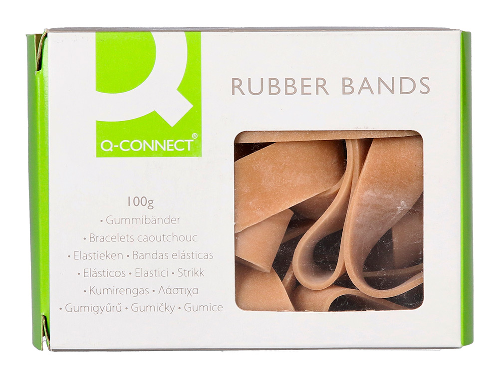 BRACELET CAOUTCHOUC Q-CONNECT N.7 70X5MM BOÎTE FENÊTRE DE 100G