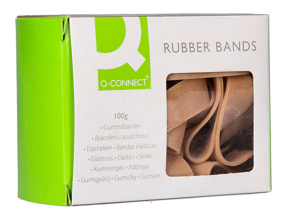 BRACELET CAOUTCHOUC Q-CONNECT N.7 70X5MM BOÎTE FENÊTRE DE 100G