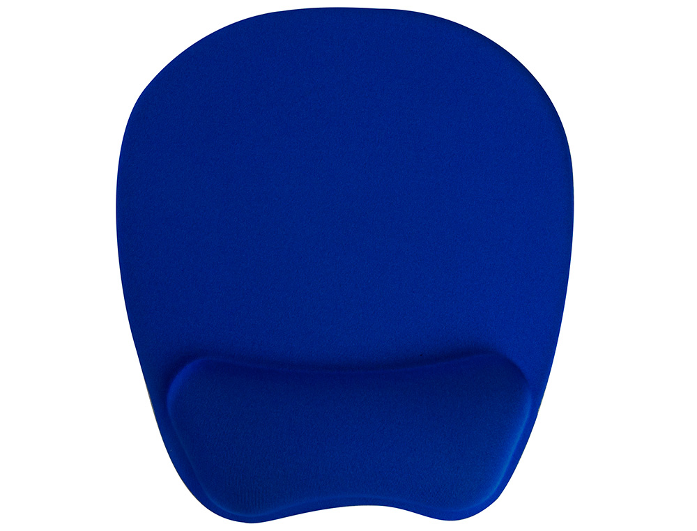 TAPIS SOURIS Q-CONNECT REPOSE-POIGNET ERGONOMIQUE MOUSSE GRAND CONFORT FACILEMENT NETTOYABLE COLORIS BLEU