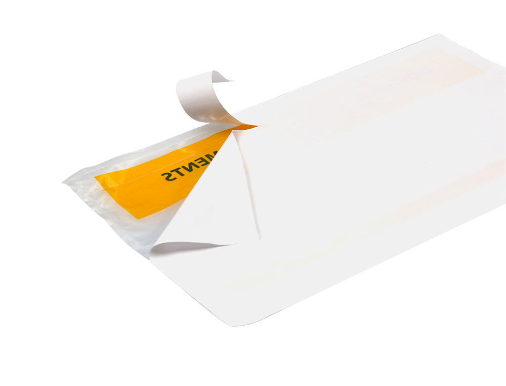 POCHETTE PORTE-DOCUMENTS Q-CONNECT 225X122MM AUTO-ADHESIVE TRANSPARENTE TEXTE FRANCAIS ALLEMAND BOITE 1000 UNITES
