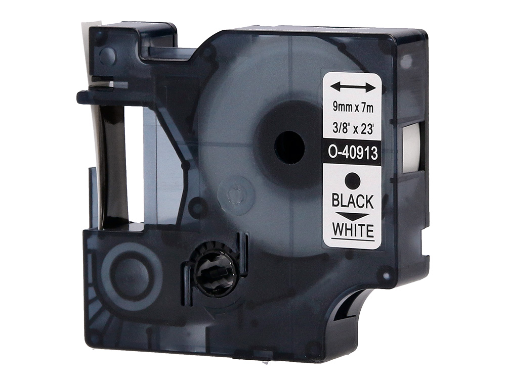 RUBAN TITREUSE Q-CONNECT 1000 NOIR-BLANC 9MM X 7MT D2       0-40913