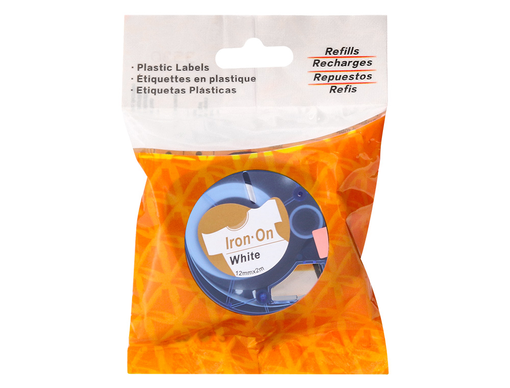 RUBAN TITREUSE Q-CONNECT 12MM X 2 MT NOIR-BLANC SUPPORT     POLYESTER LETRATAG 018769