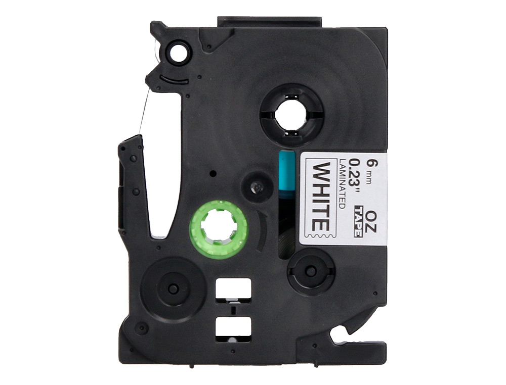 RUBAN TITREUSE Q-CONNECT TZE-211 BLANC-NOIR 6 MM X 8 MT OZE-211