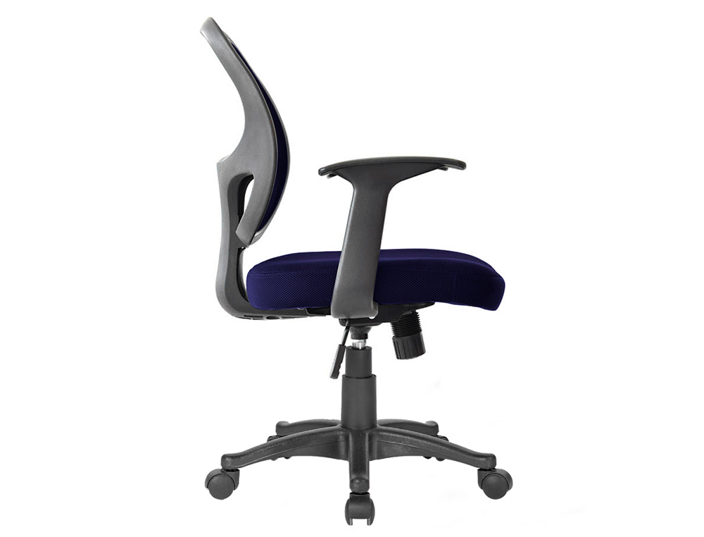 CHAISE BUREAU Q-CONNECT ROTATIVE BASE NYLON MAILLE MAXIMUM SUPPORTE 120KG 870+120X550X590MM COLORIS BLEU