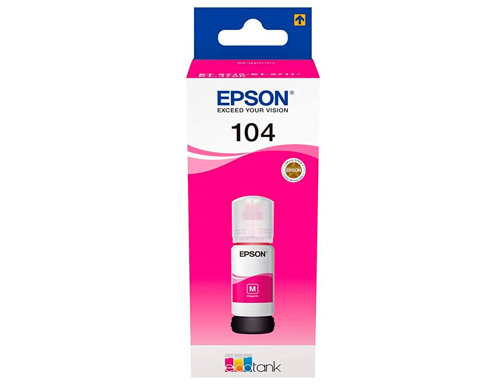CARTOUCHE ENCRE EPSON ECOTANK 104 ET-2710 / 2711 / 2712 / 2720 / 2726 / 4700 7.500 PAGES MAGENTA