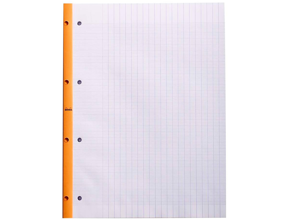 BLOC AGRAFE RHODIA A4+ 21X31,8CM 160 PAGES SEYES     MICROPERFOREES DETACHABLES 4  TROUS LOT 3 UNITES
