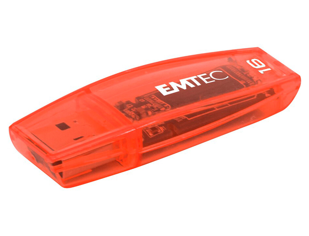 CLE USB EMTEC 2.0 C410 TRIO 16GB PACK 3 COLORIS NEON ORANGE JAUNE ROSE