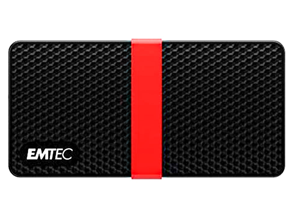 DISQUE DUR SSD PORTABLE EMTEC X200 POWER PLUS USB-C 3.1 GEN1 TRANSFERT HAUTE VITESSE GRANDE CAPACITE DE STOCKAGE 512GB
