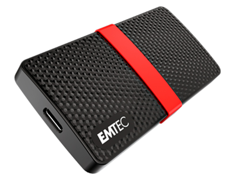 DISQUE DUR SSD PORTABLE EMTEC X200 POWER PLUS USB-C 3.1 GEN1 TRANSFERT HAUTE VITESSE GRANDE CAPACITE DE STOCKAGE 512GB