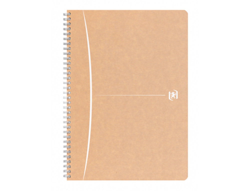 CAHIER OXFORD TOUAREG RECYCLE COUVERTURE SOUPLE RELIURE INTEGRALE A5 148X210MM 180P 90G LIGNE 7MM MARGE COL. SABLE