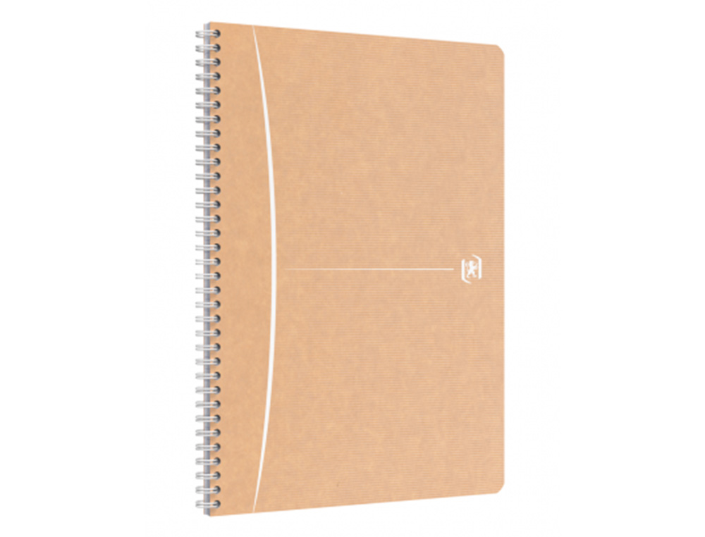 CAHIER OXFORD TOUAREG RECYCLE COUVERTURE SOUPLE RELIURE INTEGRALE A5 148X210MM 180P 90G LIGNE 7MM MARGE COL. SABLE
