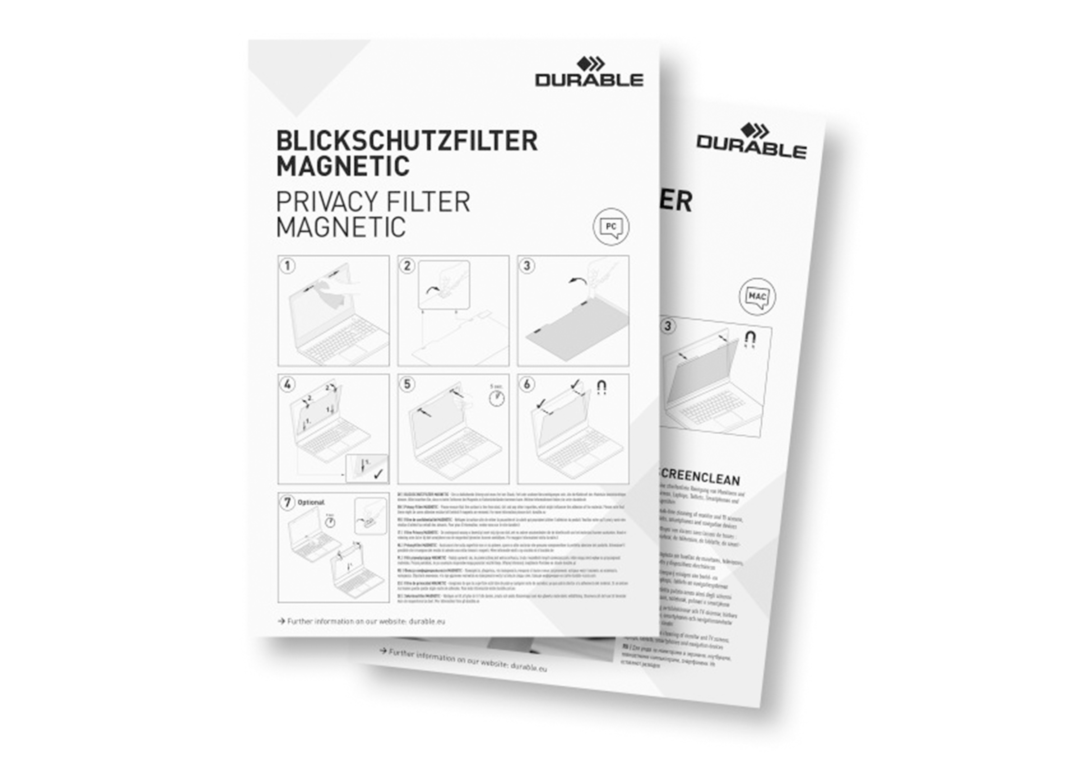 FILTRE CONFIDENTIALITE MAGNETIQUE DURABLE 15,6''     VISION CLAIRE FACE A L ECRAN  OBSCURE SUR LES COTES