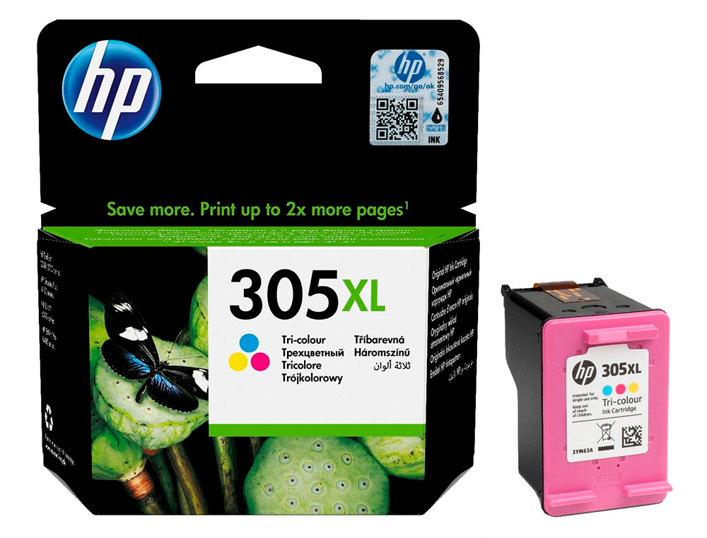 CARTOUCHE D'ENCRE HP 305XL POUR HP ENVY 6010/22/30/32 ET DESKJET CYAN, MAGENTA, JAUNE 2710/2720/2721/2722/2723/2724