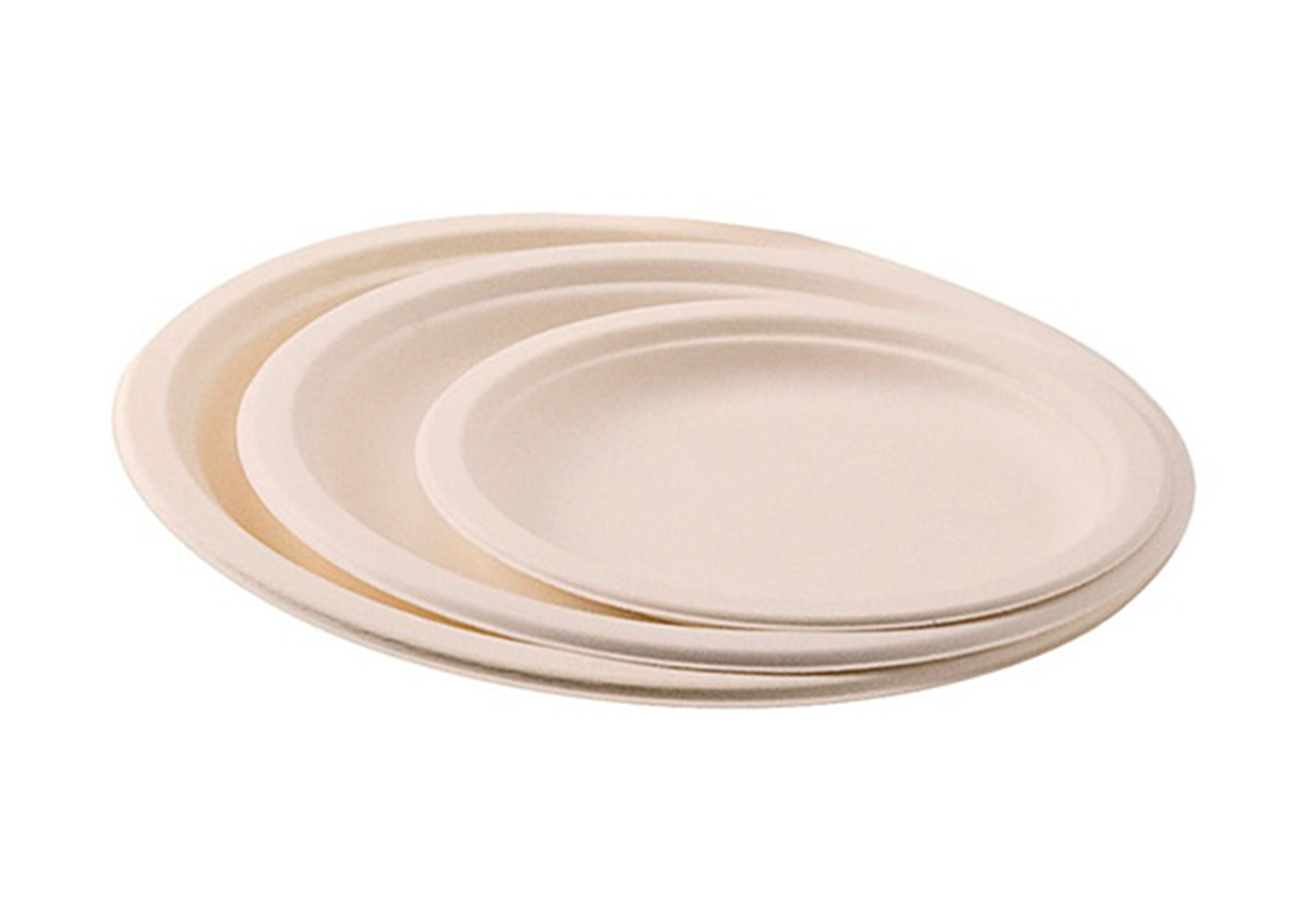 ASSIETTE PLATE IVOIRE COLDIS FIBRES VEGETALES BIODEGRADABLE DIAMETRE 23CM SACHET 50 UNITES